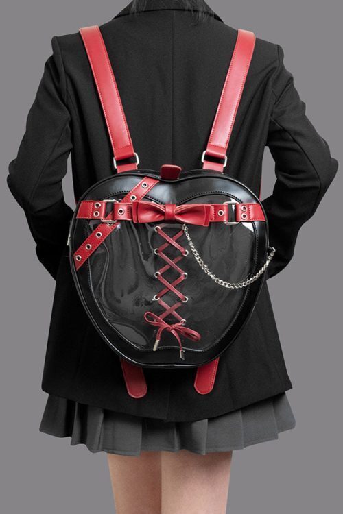 Gothic Apple Ita Backpack with Included Insert for Pin Display