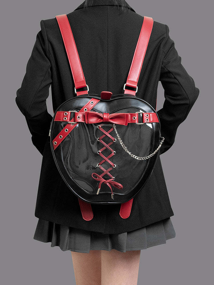 Gothic Apple Ita Backpack with Included Insert for Pin Display Gothic Apple Ita Backpack with Included Insert for Pin Display