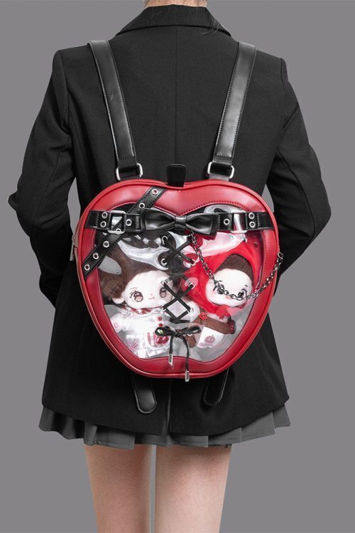 Gothic Apple Ita Backpack with Included Insert for Pin Display