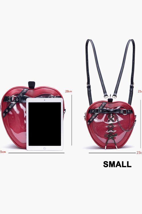Gothic Apple Ita Backpack with Included Insert for Pin Display