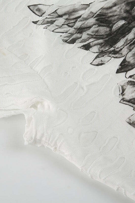 Gothic Dark Print Ripped Slim T-shirt Gothic Dark Print Ripped Slim T-shirt