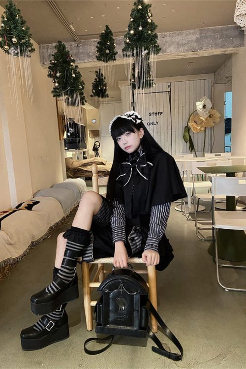 Gothic Ita Bag with Clear Window for Plushies and Pins