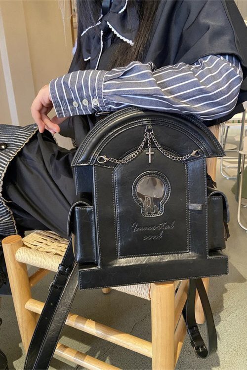 Gothic Ita Bag with Clear Window for Plushies and Pins
