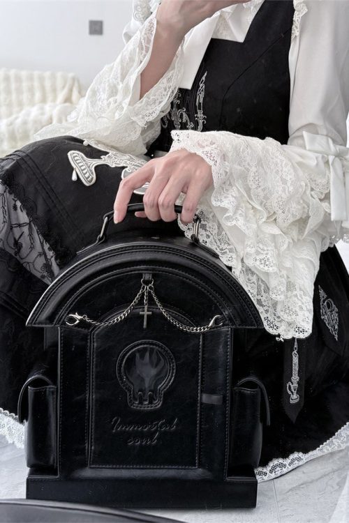 Gothic Ita Bag with Clear Window for Plushies and Pins