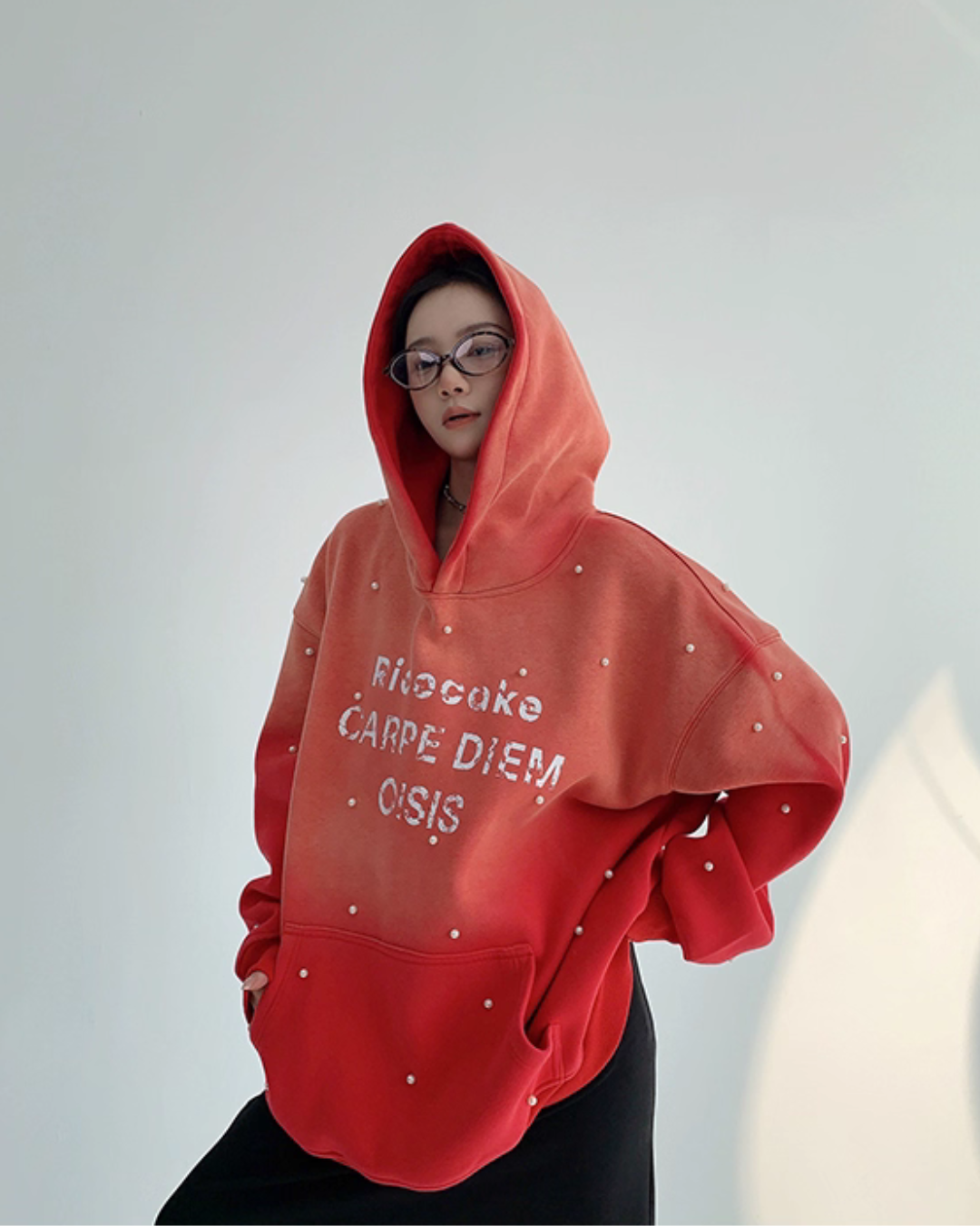 Gradient Studded Sweatshirt Hoodie Gradient Studded Sweatshirt Hoodie