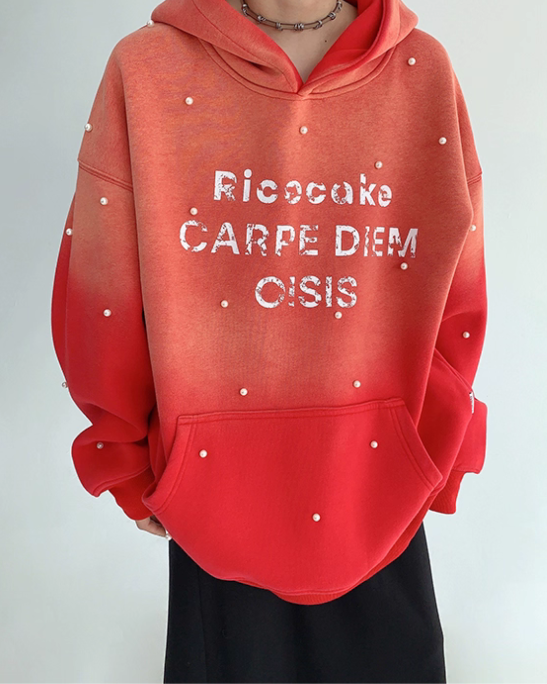 Gradient Studded Sweatshirt Hoodie Gradient Studded Sweatshirt Hoodie