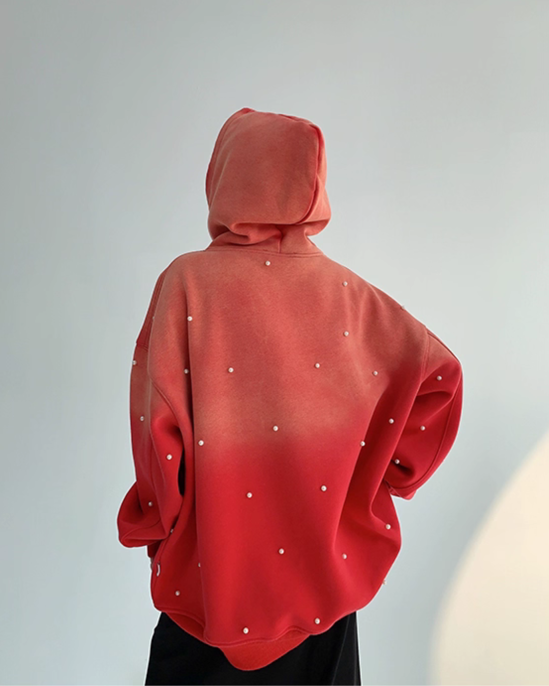 Gradient Studded Sweatshirt Hoodie Gradient Studded Sweatshirt Hoodie