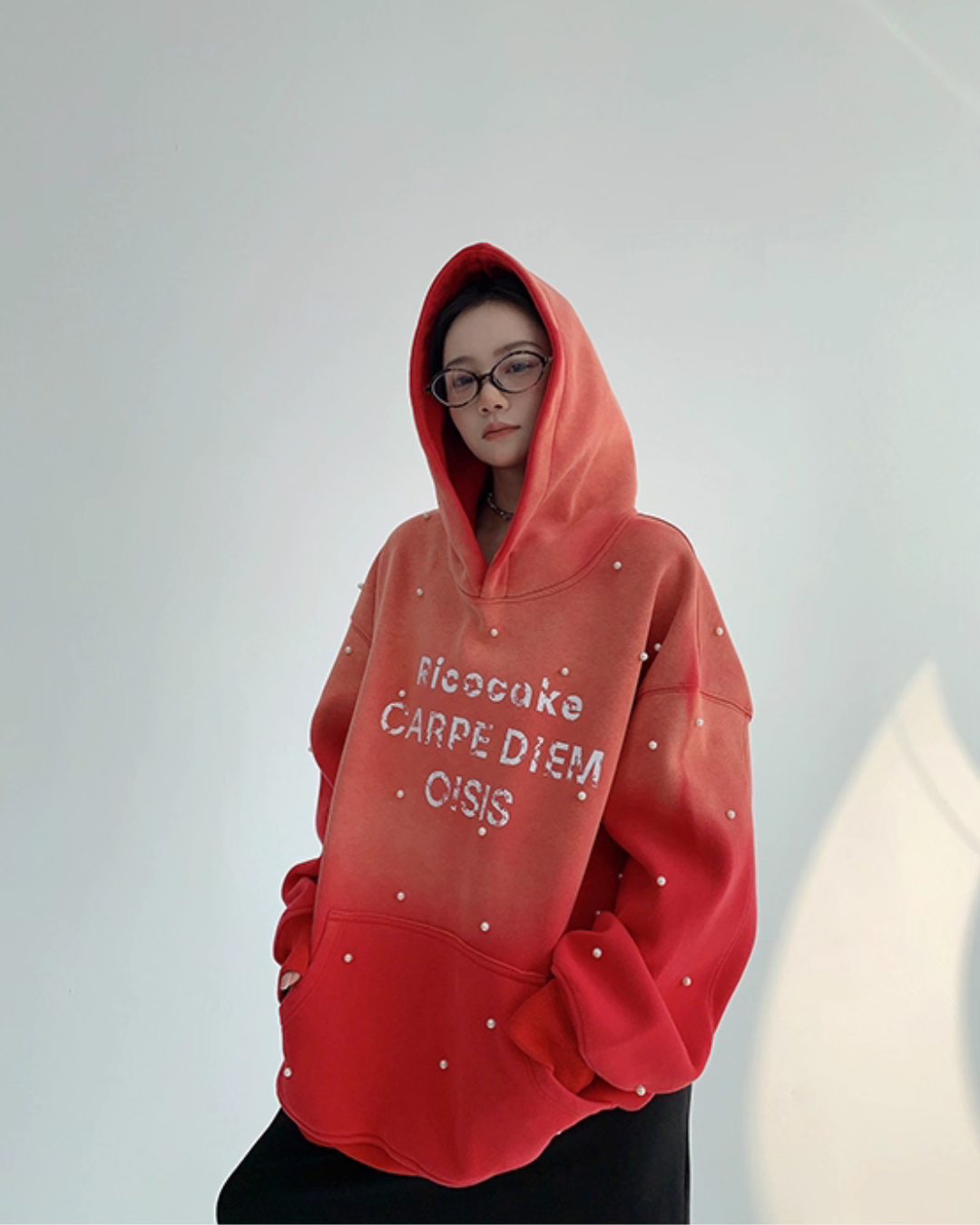 Gradient Studded Sweatshirt Hoodie Gradient Studded Sweatshirt Hoodie