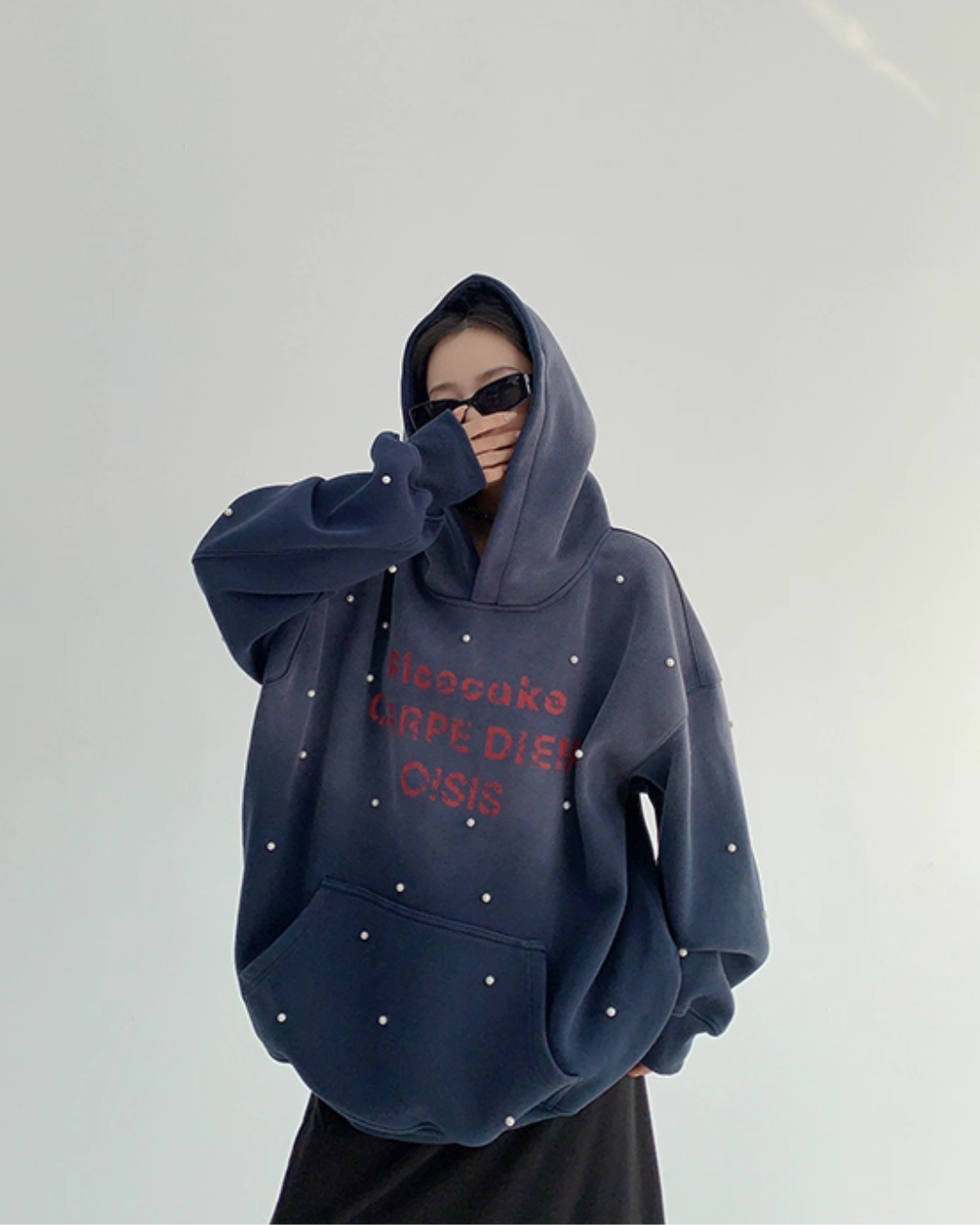 Gradient Studded Sweatshirt Hoodie Gradient Studded Sweatshirt Hoodie