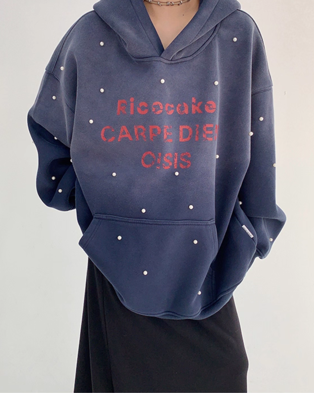 Gradient Studded Sweatshirt Hoodie Gradient Studded Sweatshirt Hoodie