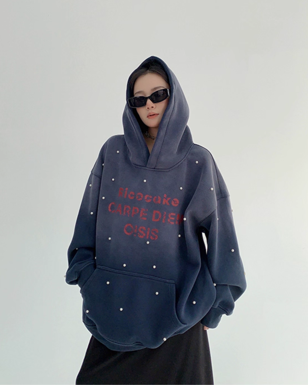 Gradient Studded Sweatshirt Hoodie Gradient Studded Sweatshirt Hoodie
