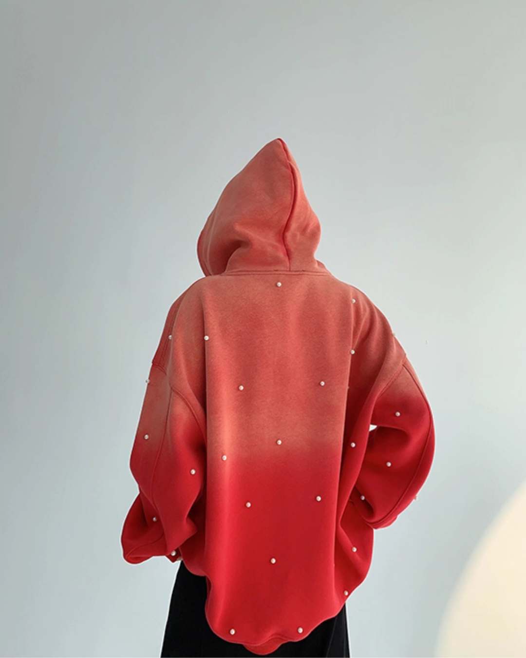 Gradient Studded Sweatshirt Hoodie Gradient Studded Sweatshirt Hoodie