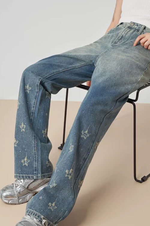 Gradient Wide Denim Pants