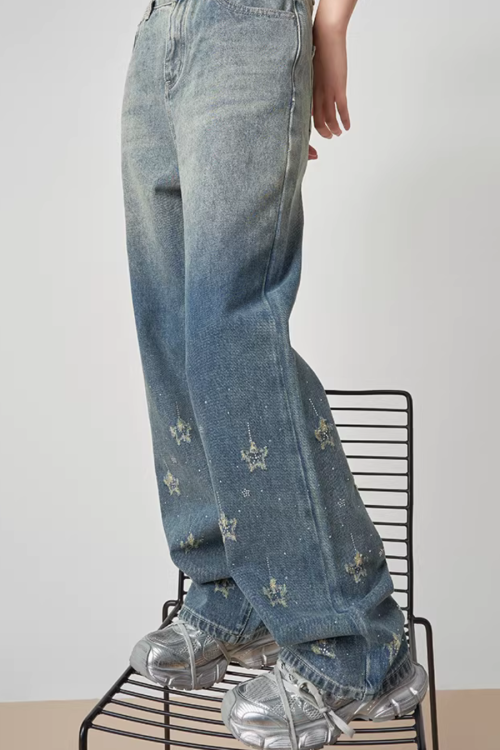 Gradient Wide Denim Pants