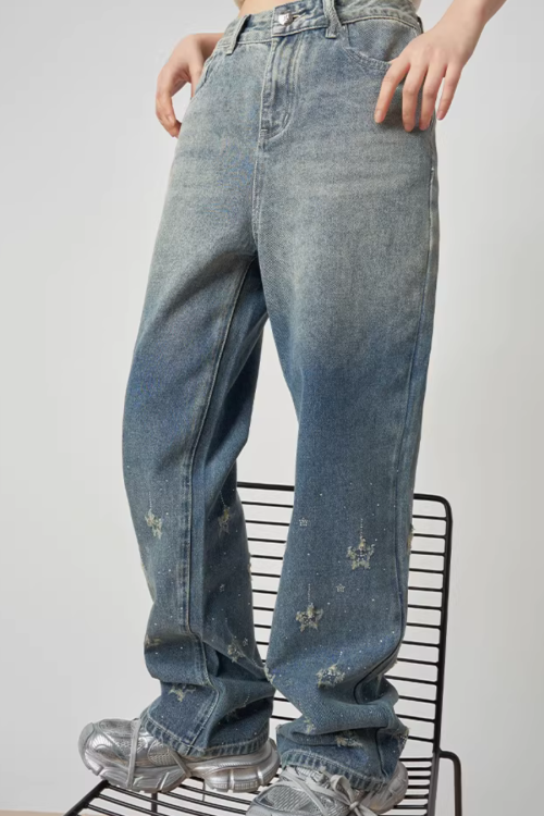 Gradient Wide Denim Pants