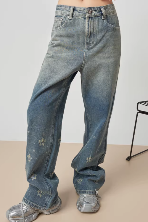 Gradient Wide Denim Pants