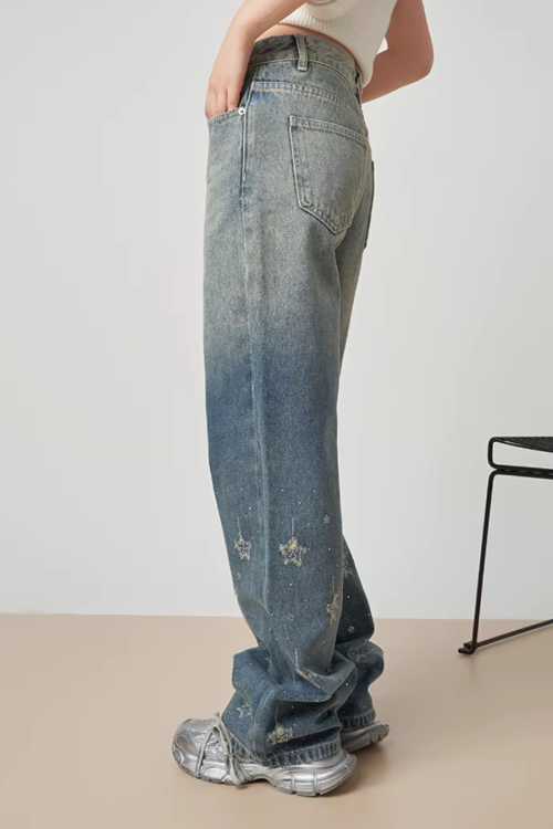 Gradient Wide Denim Pants