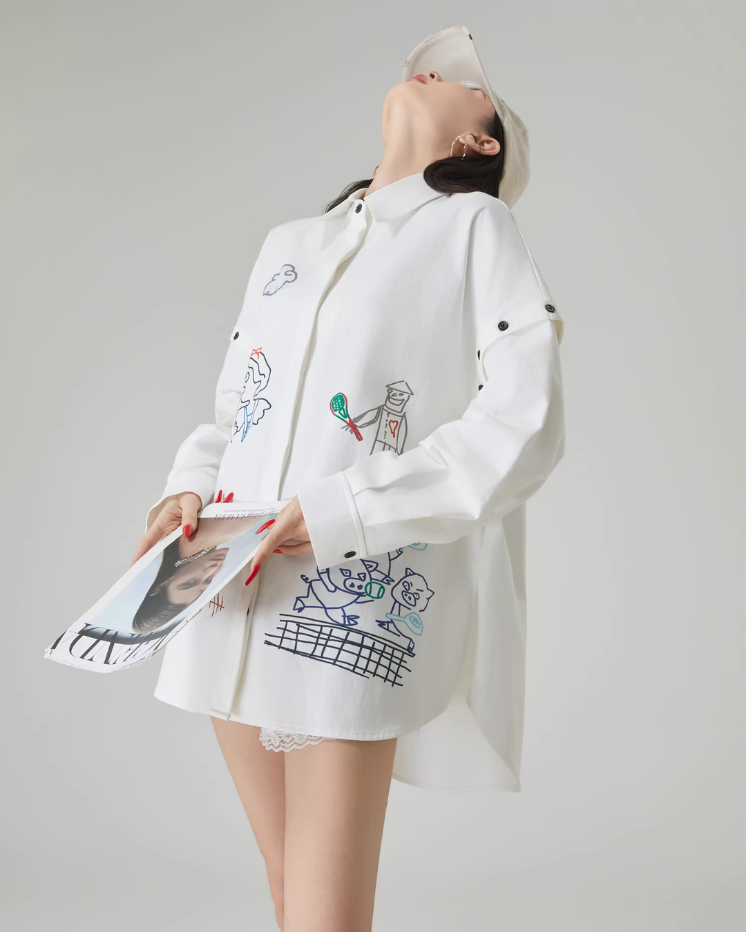 Graffiti-Style Long Sleeve Shirt Graffiti-Style Long Sleeve Shirt