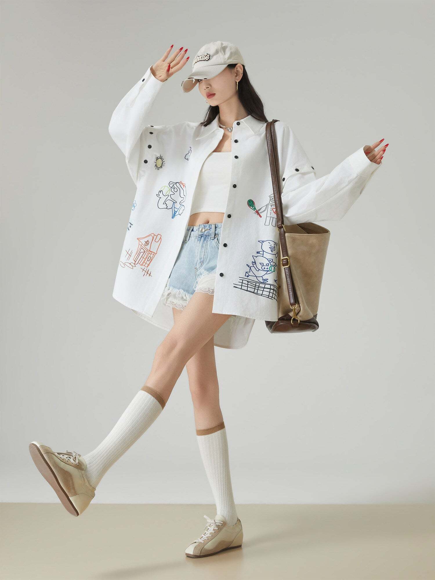 Graffiti-Style Long Sleeve Shirt Graffiti-Style Long Sleeve Shirt