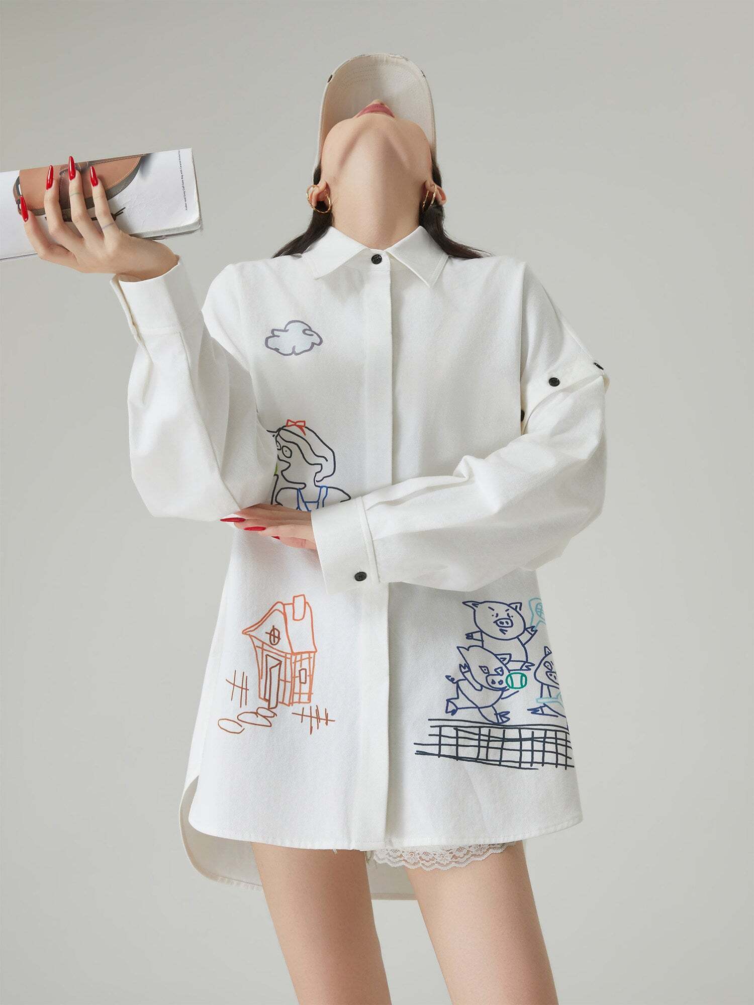 Graffiti-Style Long Sleeve Shirt Graffiti-Style Long Sleeve Shirt