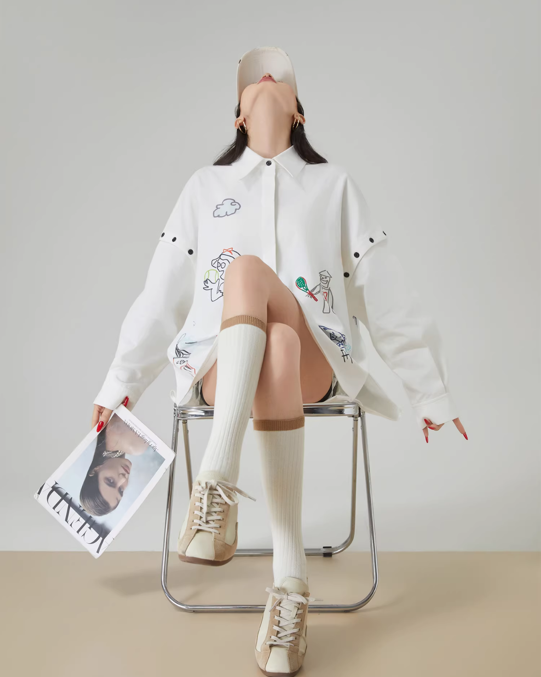 Graffiti-Style Long Sleeve Shirt Graffiti-Style Long Sleeve Shirt