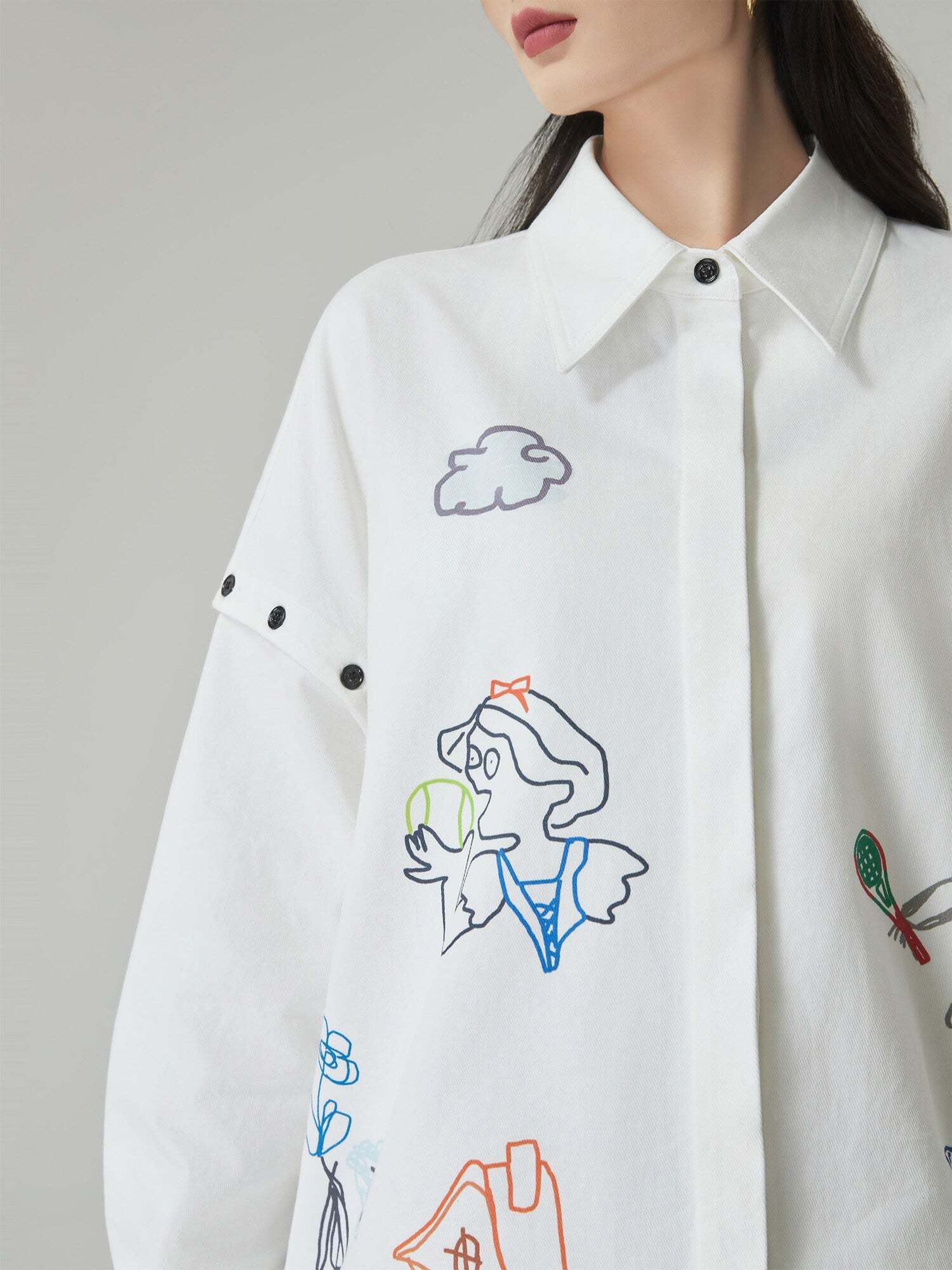 Graffiti-Style Long Sleeve Shirt Graffiti-Style Long Sleeve Shirt