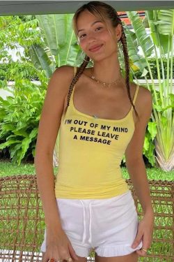 Graphic Text Tank Top