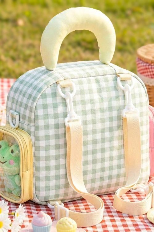 Green Apple Ita Backpack with Clear Window and Included Insert for Plushies and Pins