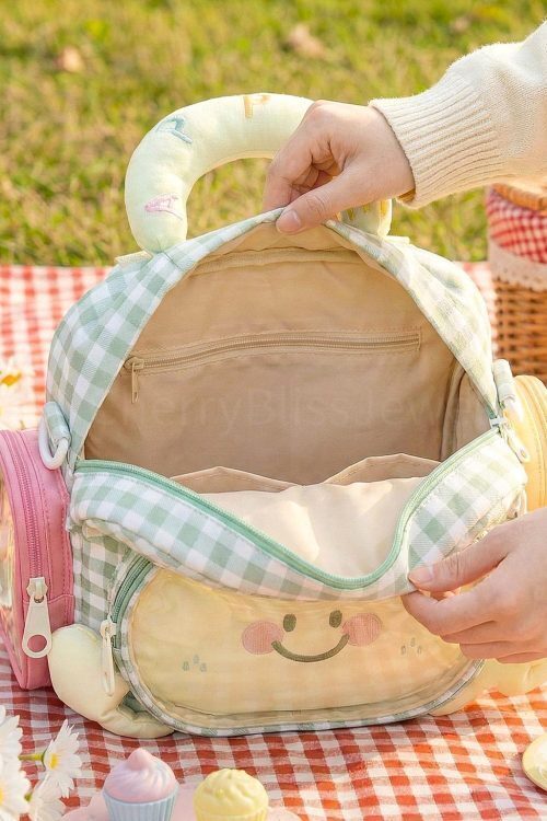 Green Apple Ita Backpack with Clear Window and Included Insert for Plushies and Pins