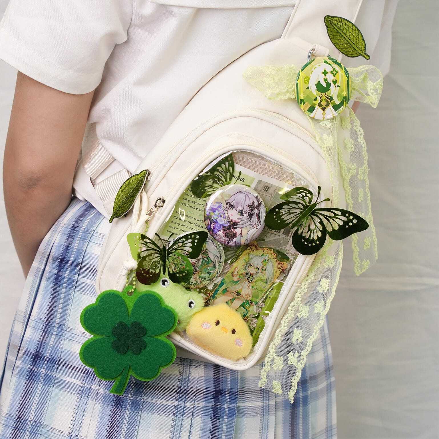 Green Ita Crossbody Bag for Pin Display Green Ita Crossbody Bag for Pin Display