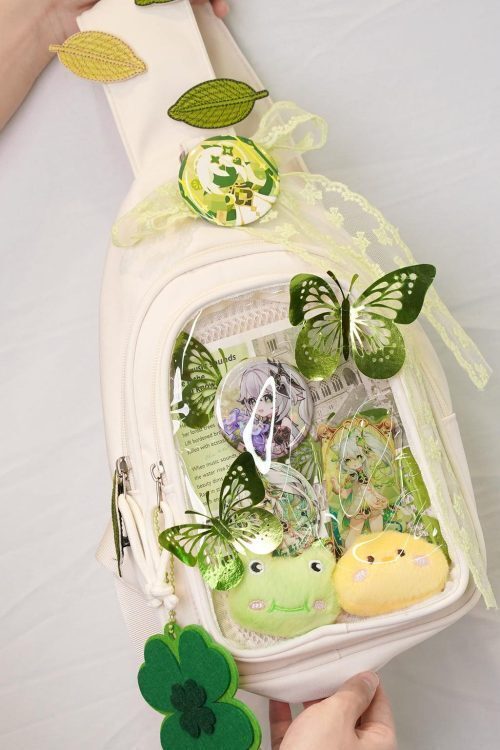 Green Ita Crossbody Bag for Pin Display