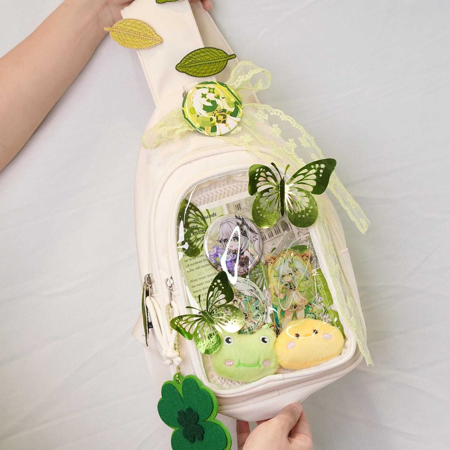 Green Ita Crossbody Bag for Pin Display Green Ita Crossbody Bag for Pin Display