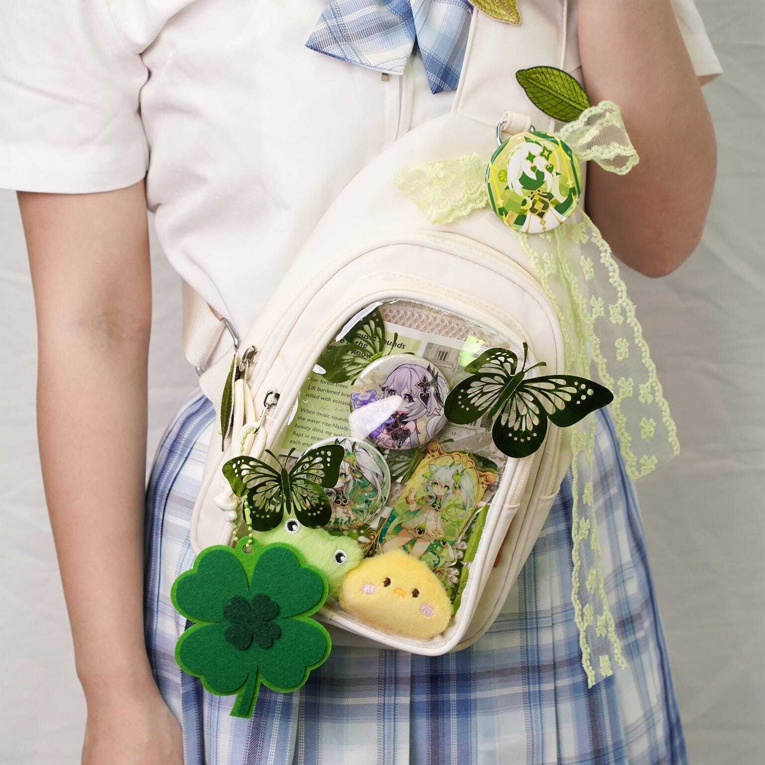 Green Ita Crossbody Bag for Pin Display Green Ita Crossbody Bag for Pin Display