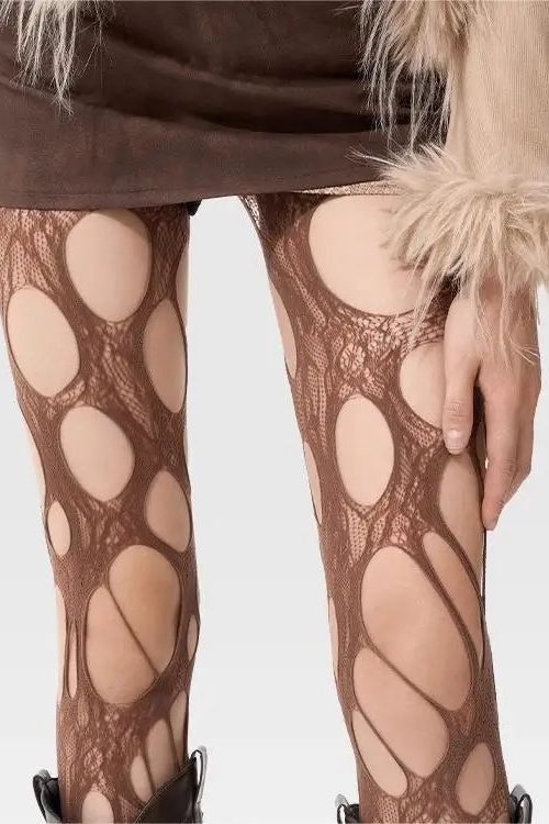 Grunge Cut-Out Tights