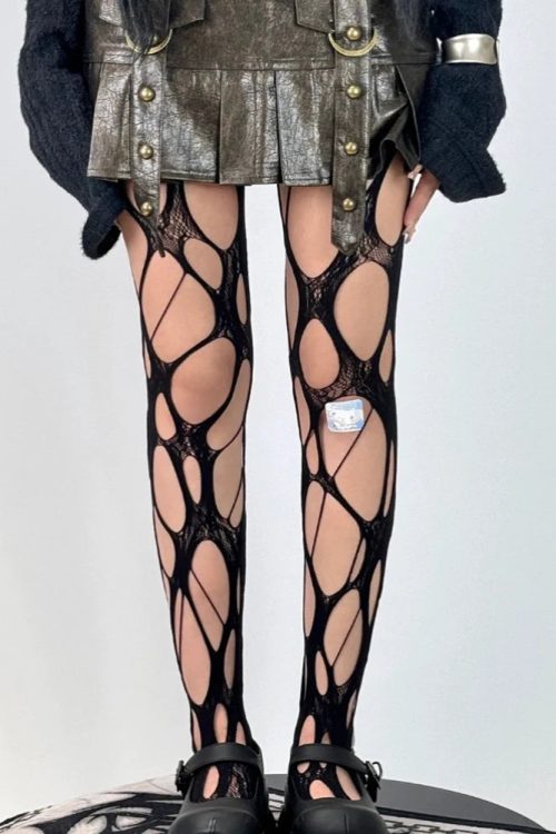 Grunge Cut-Out Tights