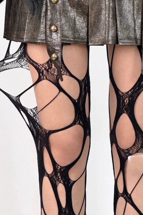 Grunge Cut-Out Tights
