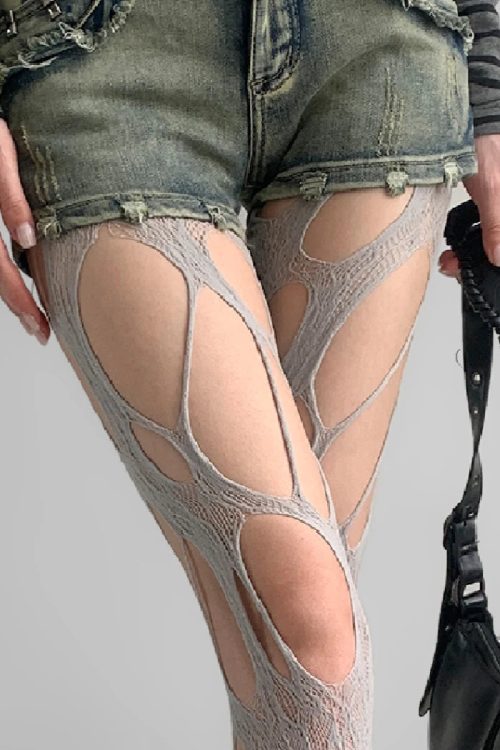 Grunge Cut-Out Tights
