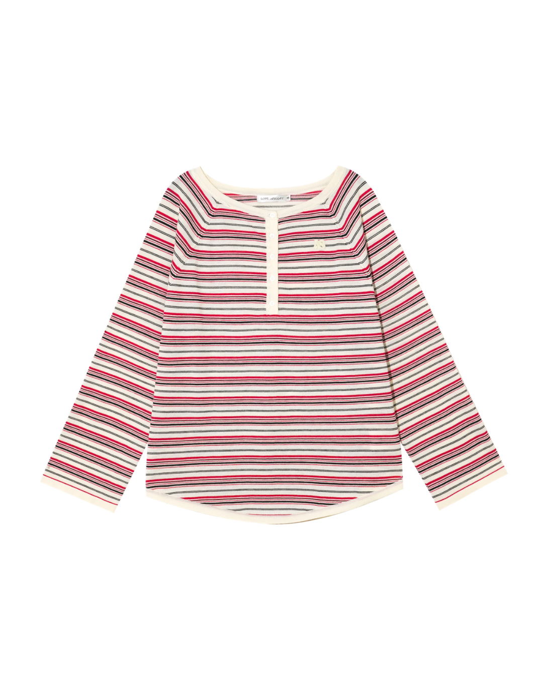 Half Button Border Top / Wide-Leg Denim Overalls Half Button Border Top / Wide-Leg Denim Overalls