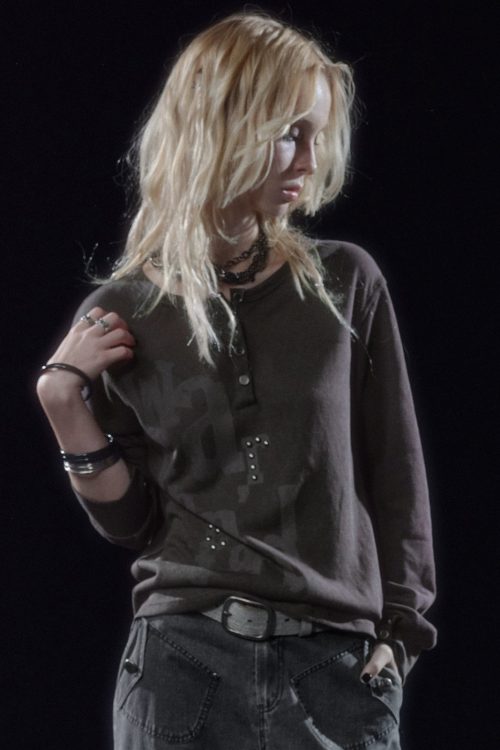 Half Button Long Sleeve T-Shirt