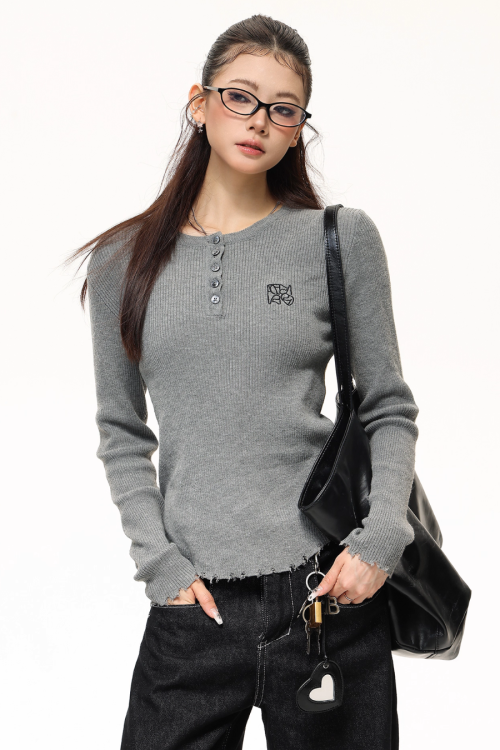 Half-Button Tight Top