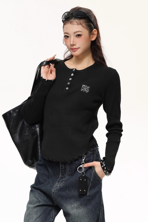 Half-Button Tight Top