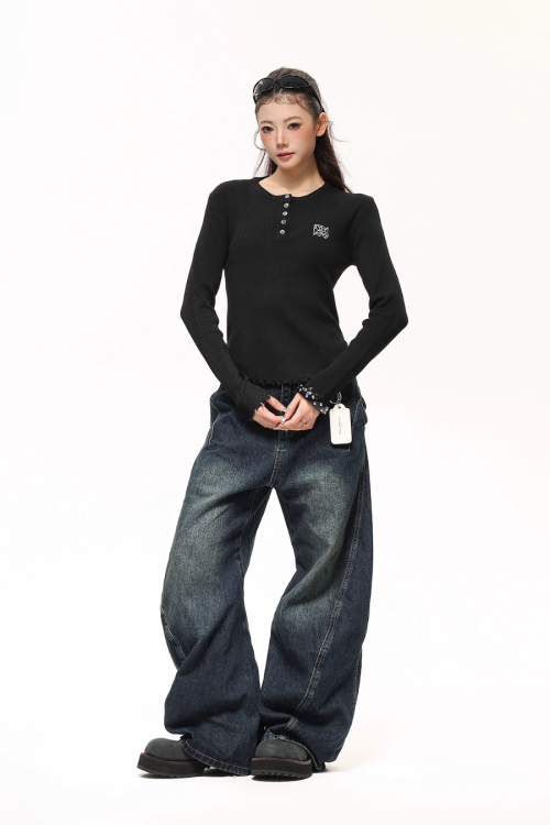 Half-Button Tight Top