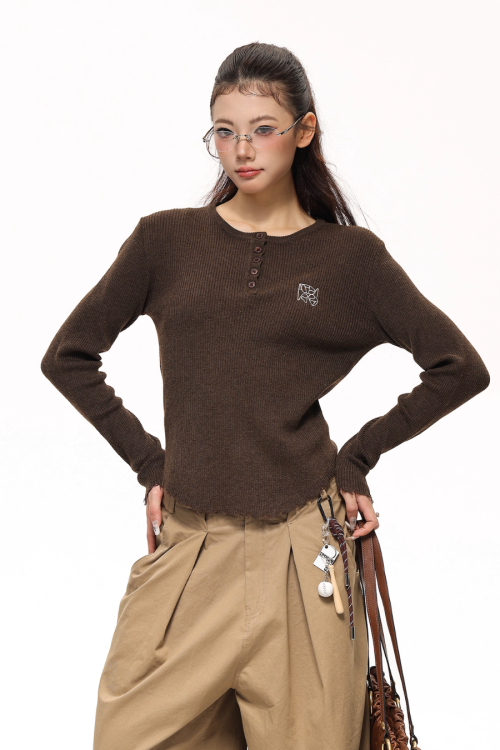 Half-Button Tight Top