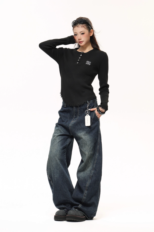 Half-Button Tight Top