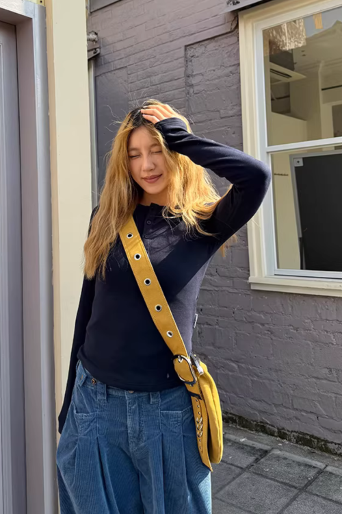 Half-Button Tight Top