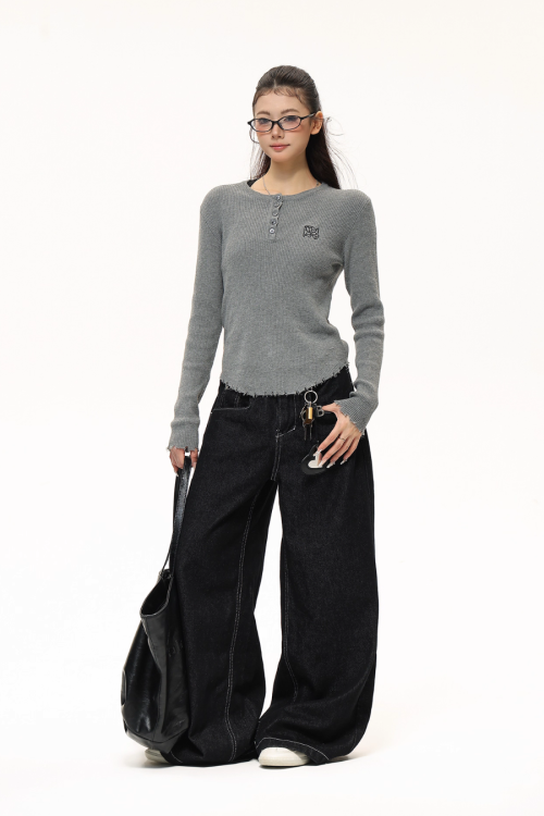 Half-Button Tight Top