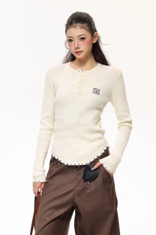 Half-Button Tight Top