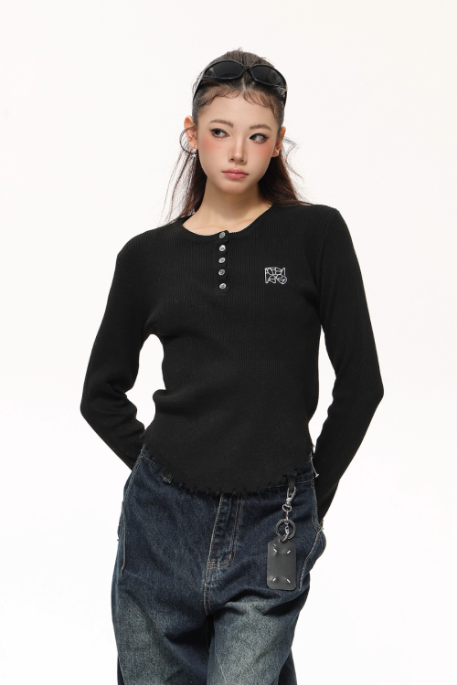 Half-Button Tight Top