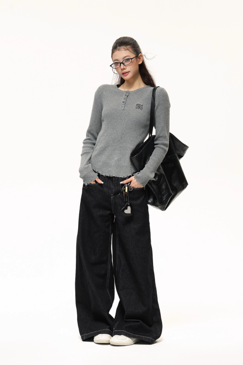 Half-Button Tight Top