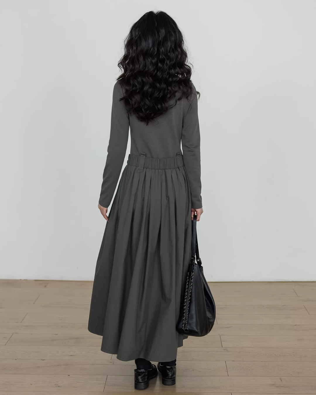Half-Turtleneck Long Dress Half-Turtleneck Long Dress